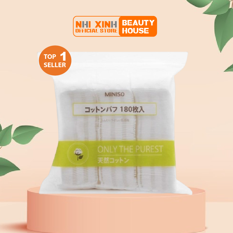 Bông tẩy trang 180 miếng Miniso