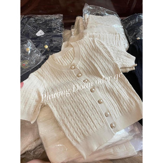 set áo chân váy len đính cúc - set đồ len