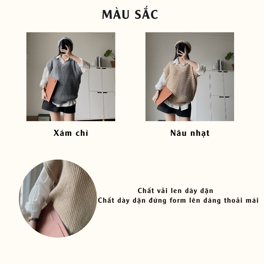 Áo ghile nữ chất vải len dày dặn GGL 10574 - Jemcloset