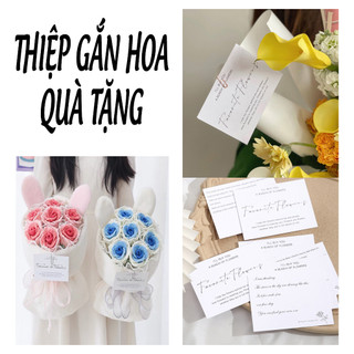 Thiệp ghim hoa gắn quà tặng ý nghĩa