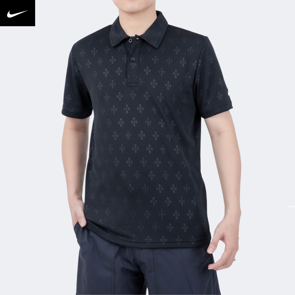 Áo thun nam thể thao Nike Dri-FIT ADV Number Golf Polo T-shirt ; Áo polo chơi golf, mặc hàng ngày - Đen