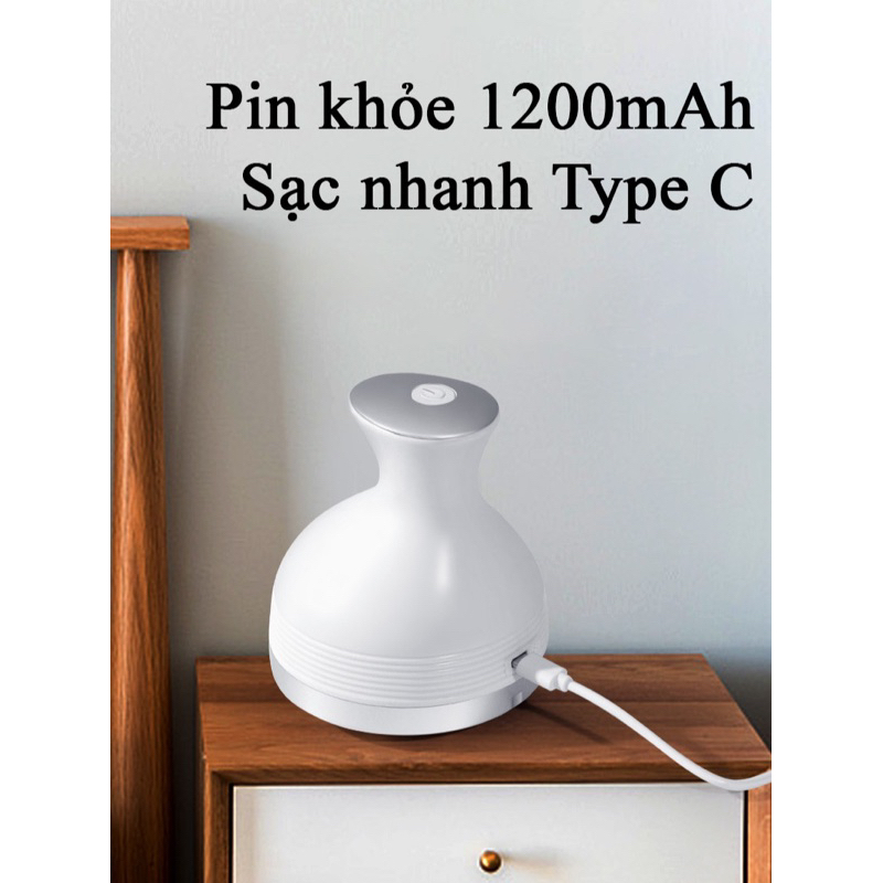 Máy massage Đầu mini chống nước, mát xa đầu giải tỏa căng thẳng, mệt mỏi