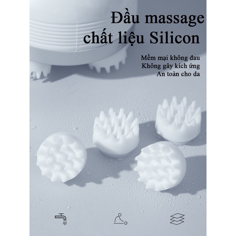 Máy massage Đầu mini chống nước, mát xa đầu giải tỏa căng thẳng, mệt mỏi
