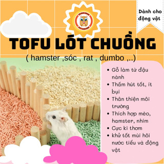 cát Gỗ đậu nành (tofu) lót chuồng cho hamster, sóc, fat tail, rat,dumbo