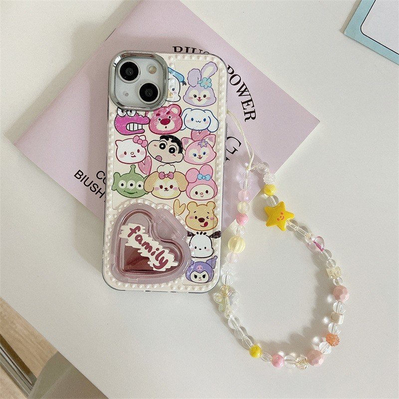 ỐP IPHONE FULL VIỀN HOẠ TIẾT CARTOON FAMILY