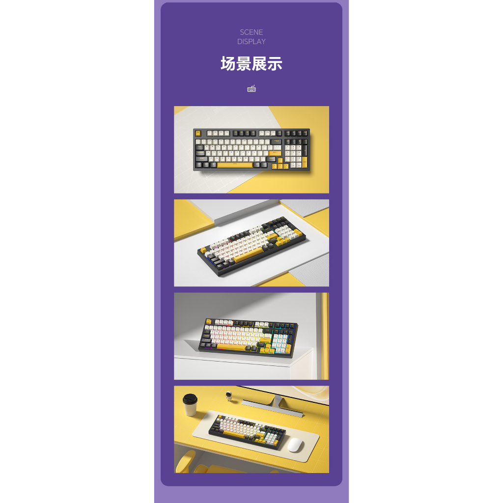 Bàn Phím cơ K98 Hotswap Led rainbow kết nối TypeC gasket bảo hành 12 tháng