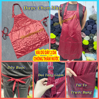 Tạp Dề Vải Dù Dày 2 Da Chống Thấm Nước 100% Cao Cấp
