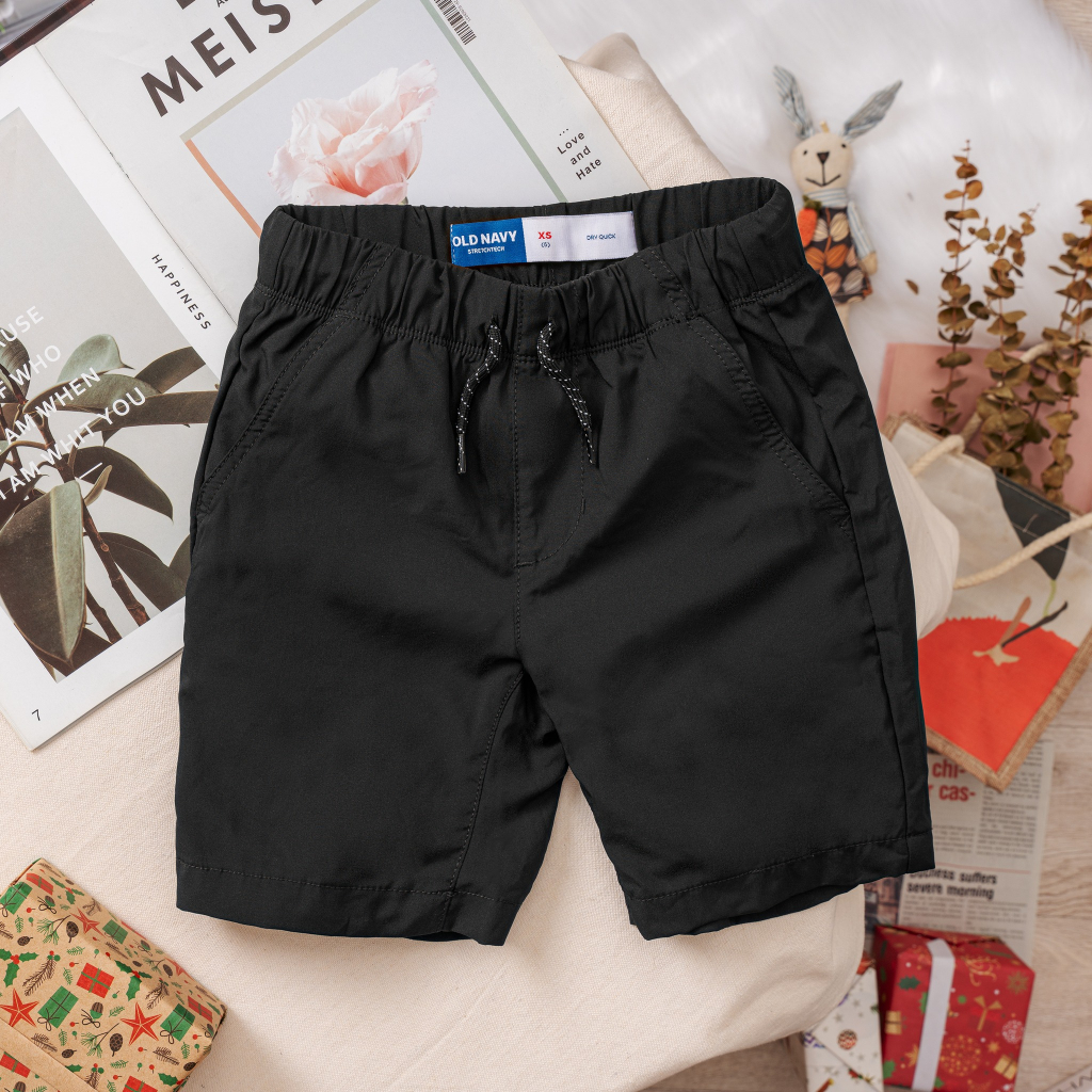 Quần short cho bé trai size từ 15kg-50kg, Quần short kaki bé trai lưng thun có dây rút chất vải mềm mịn thoáng mát QKK04