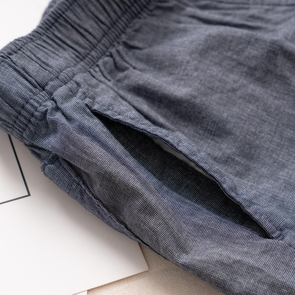 Quần short cho bé trai size từ 15kg-50kg, Quần short kaki bé trai lưng thun có dây rút chất vải mềm mịn thoáng mát QKK04