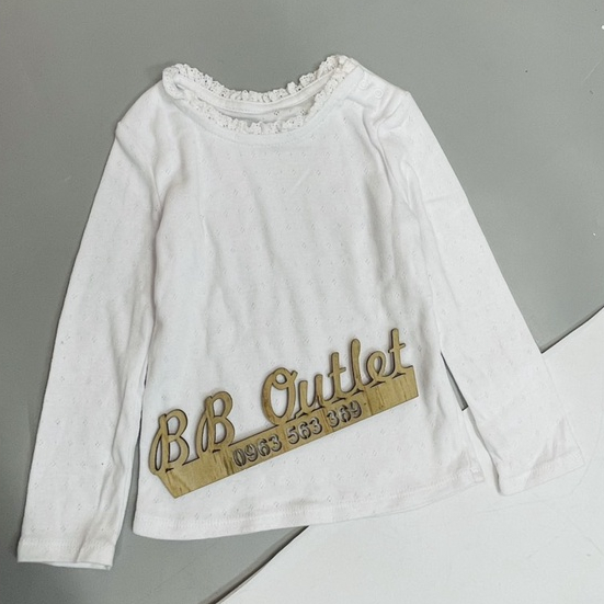 Áo cotton lỗ bé gái