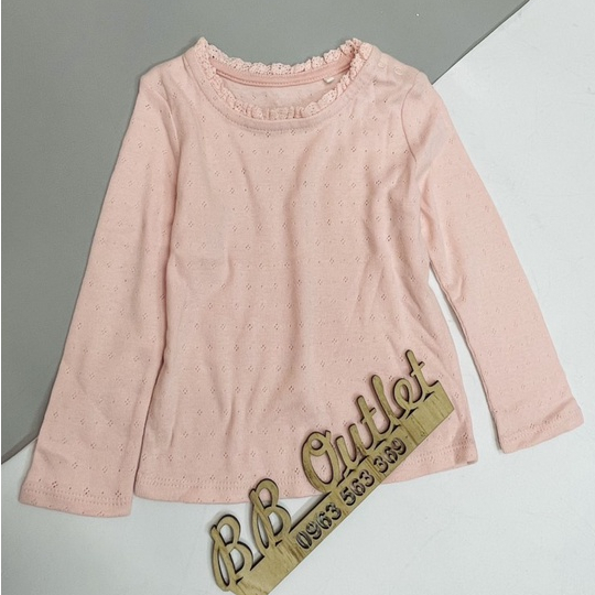 Áo cotton lỗ bé gái