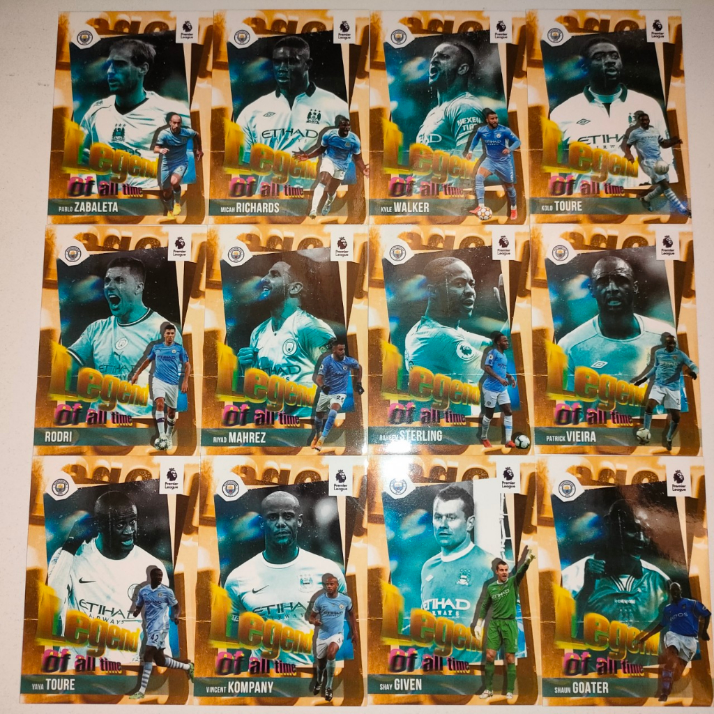 Thẻ cầu thủ bóng đá MANCHESTER CITY LEGEND OF ALL TIME | SKY LABELS | Sergio Aguero Kompany Toure De Bruyne Haaland