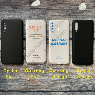 Ốp lưng Samsung A50 / A50S / A30S loại dẻo đen TPU và loại dẻo trong bảo vệ camera bền đẹp
