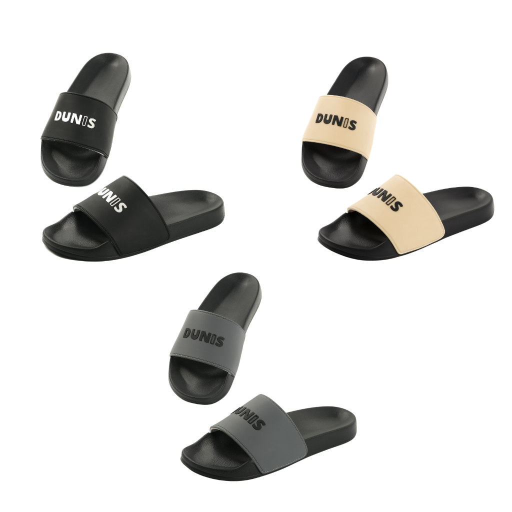 Dép quai ngang DUNIS  phylon siêu nhẹ màu ĐEN-XÁM-BE