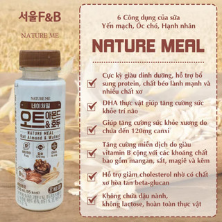 Sữa hạt Yến mạch, Óc chó, Hạnh nhân Nature Meal 250ml - Hàn Quốc