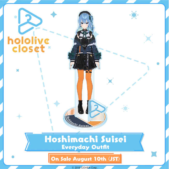 Standee Hololive Closet mẫu casual outfit