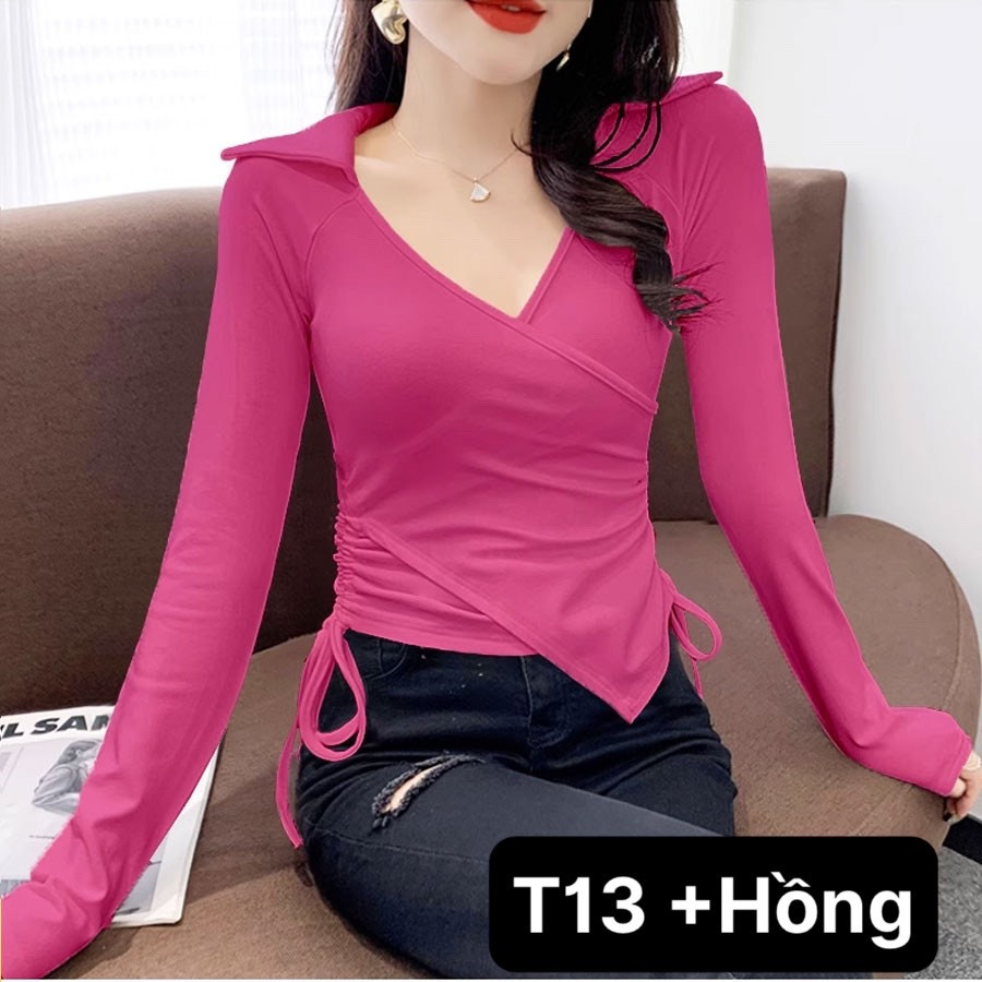 Áo Polo nữ , áo thun polo nữ dài tay chất cotton mềm mịn