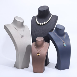 [D9C1] Giá gỗ bọc da PU chân dung dáng cao trưng bày trang sức chụp mẫu ảnh 3D rất đẹp