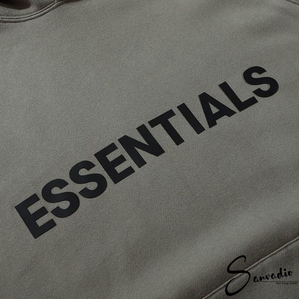Áo nỉ hoodie Essentials In cao su nổi , áo nỉ bông unisex nam nữ hottrend 2022