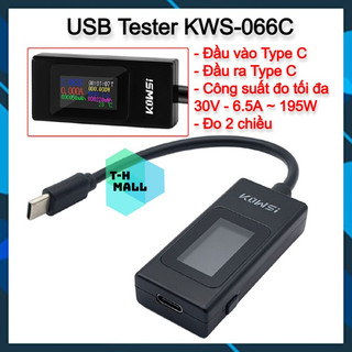 [NEW] USB tester test kiểm tra đo dòng điện, điện áp pin sạc cổng type C USB KEWEISI KWS 066C sạc pin dự phòng