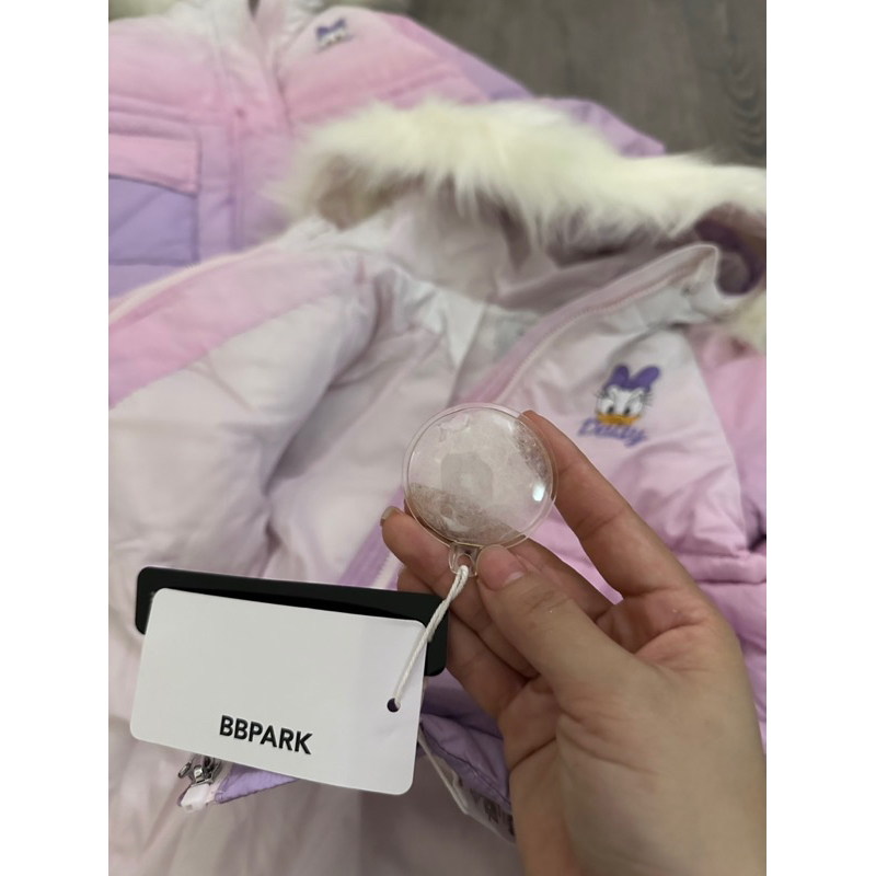 Áo khoác lông vũ Parka loang hồng tím vịt donal cho bé