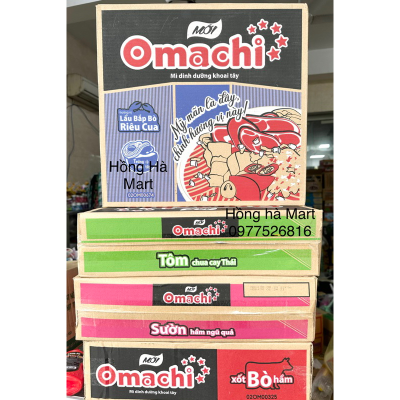 Thùng Mì Khoai Tây Omachi 80g x30 gói