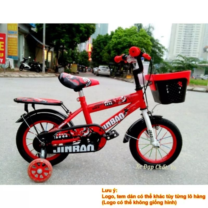 Xe đạp 12, 14, 16 inch màu đỏ cho bé trai và màu hồng dễ thương cho bé gái