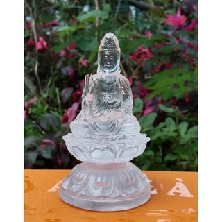 Tượng mẹ quan âm lưu ly cao 10cm đẹp lung linh
