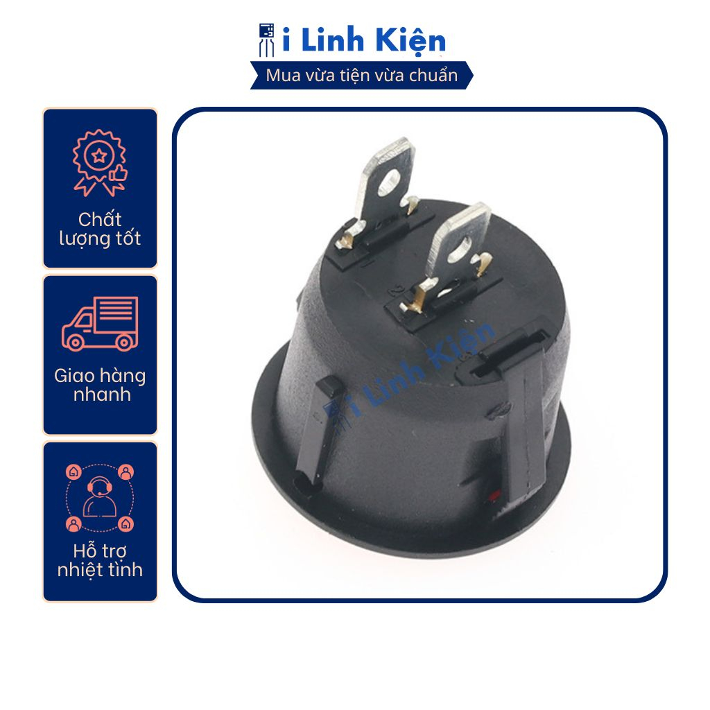 Công tắc bập bênh tròn KCD1-105 6A 250V 2P không đèn chất lượng cao.