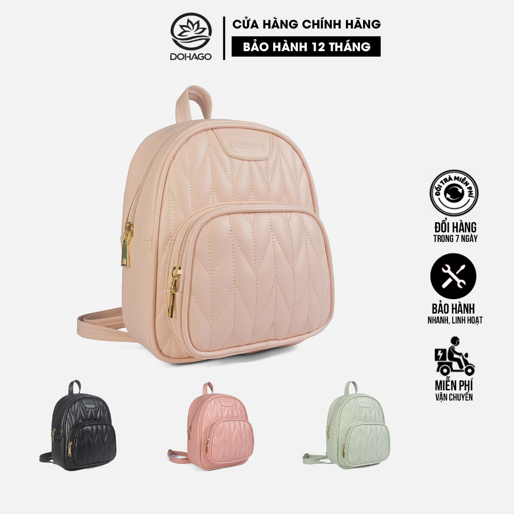 Balo Nữ Thời Trang DOHAGO BN02 Thiết Kế Gọn Nhẹ Mang Phong Cách Nữ Tính, Dễ Thương