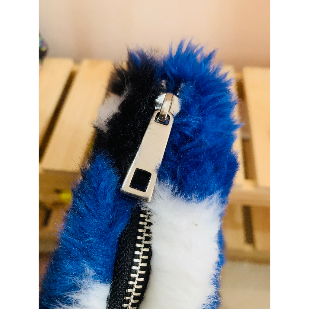 Túi cầm tay lông phối màu No Brand