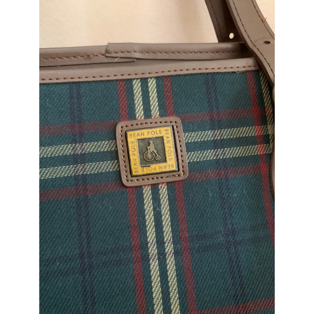 Túi xách vintage sọc caro BEAN POLE