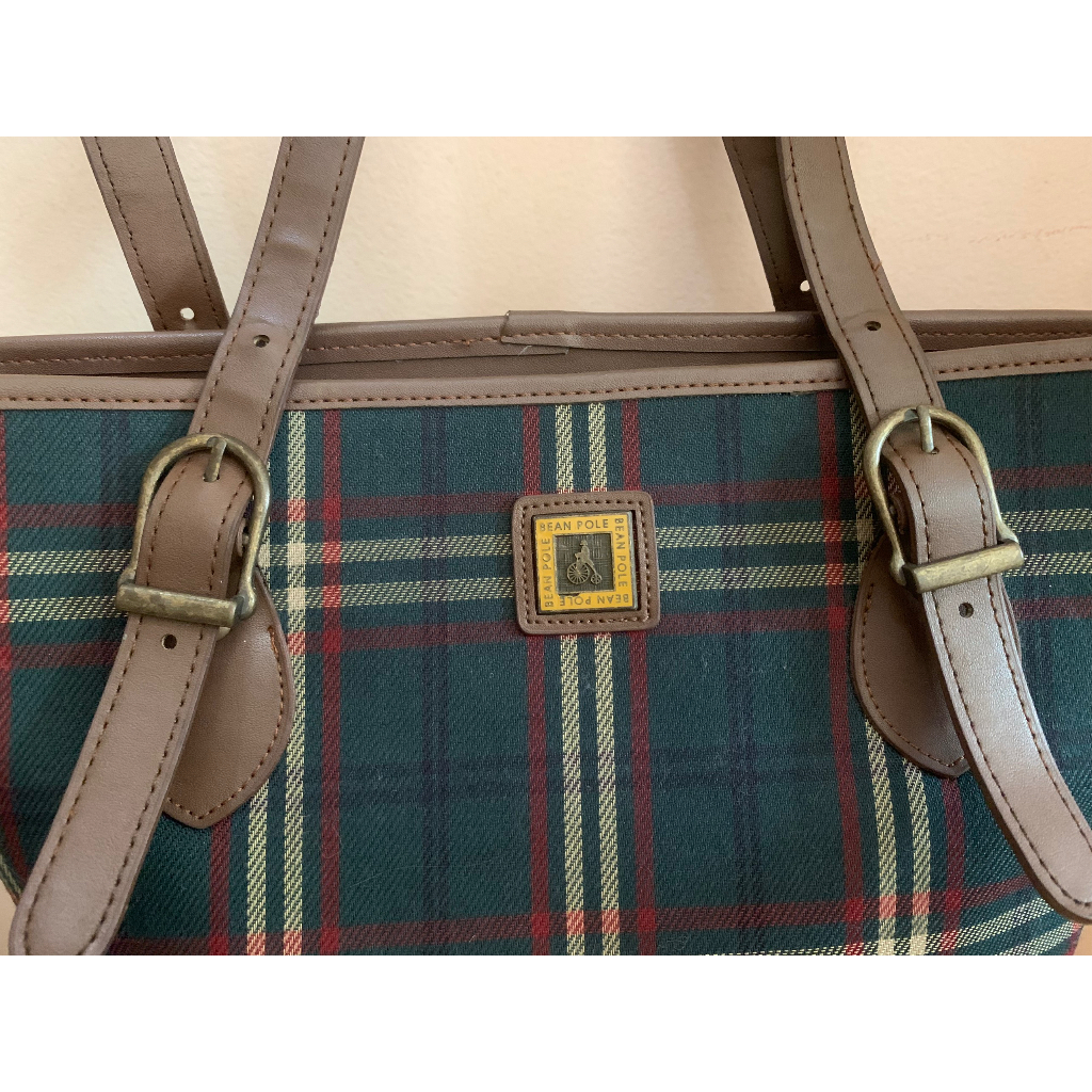 Túi xách vintage sọc caro BEAN POLE