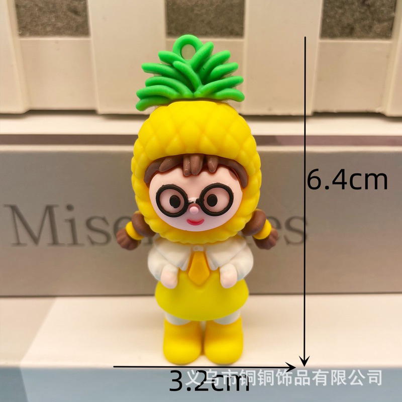 Móc Khoá Cô Bé Hoa Quả Đáng Yêu