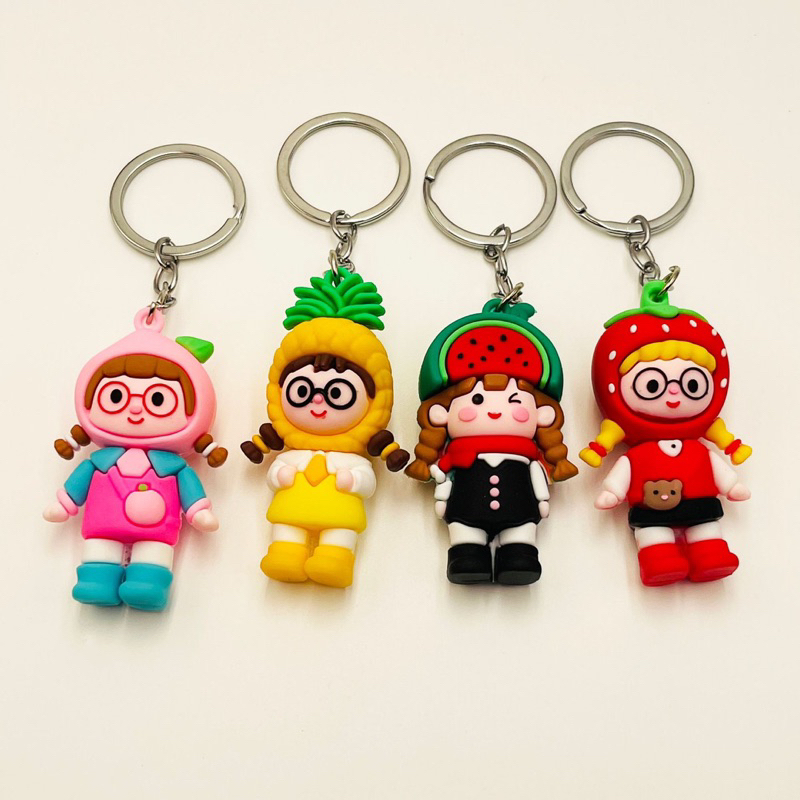 Móc Khoá Cô Bé Hoa Quả Đáng Yêu