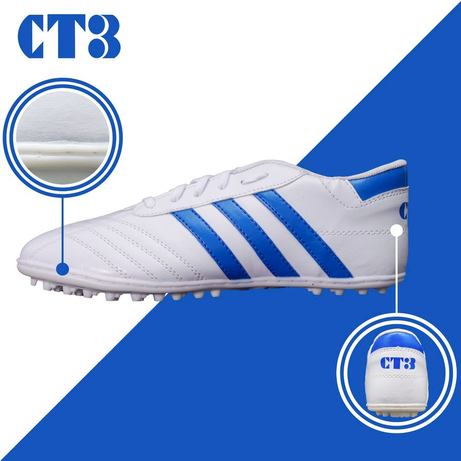 Giày 3 Sọc CT3 Chính Hãng ,Giày Bóng Đá Sân Cỏ Nhân Tạo TF Cao Cấp - Khâu Full Đế
