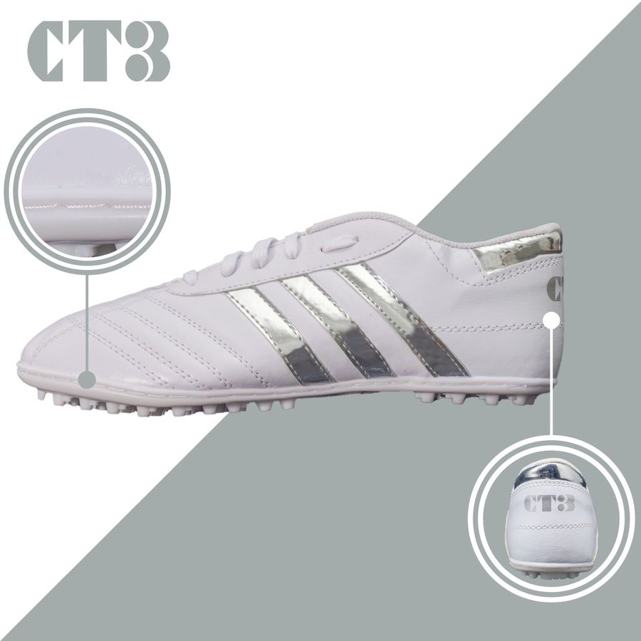 Giày 3 Sọc CT3 Chính Hãng ,Giày Bóng Đá Sân Cỏ Nhân Tạo TF Cao Cấp - Khâu Full Đế