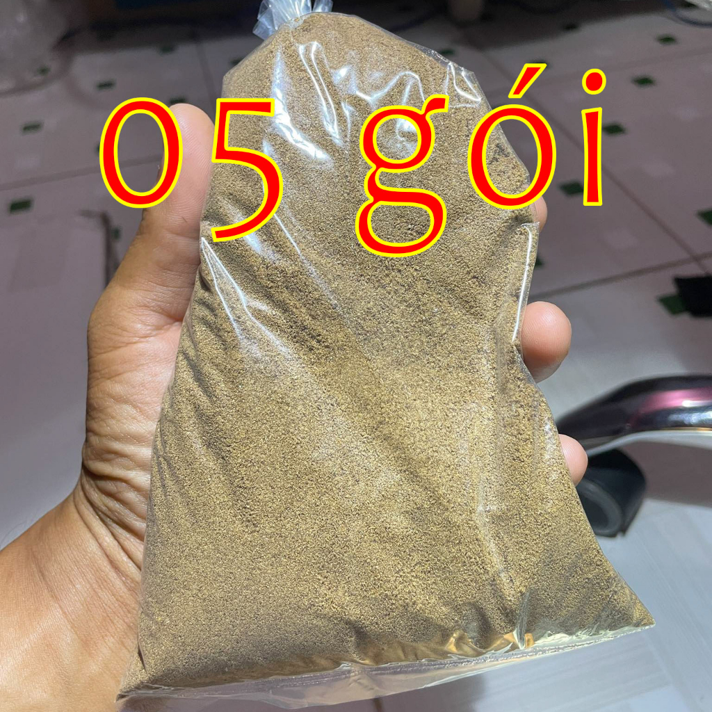 Combo 05 gói cám tanh câu cá tra, cá trê, cá rô, cá mè, cá trôi chép .. vv