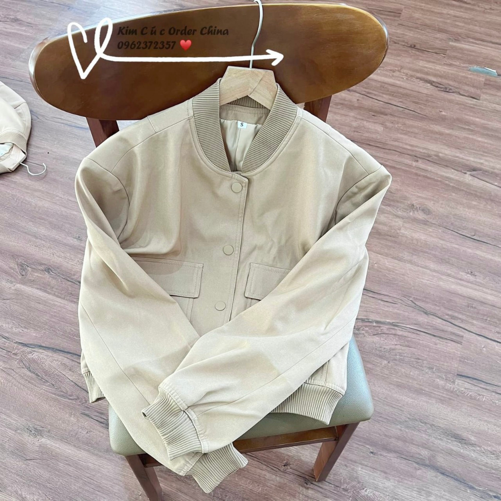 ÁO KHOÁC BOMBER CÚC BẤM 4 MÀU