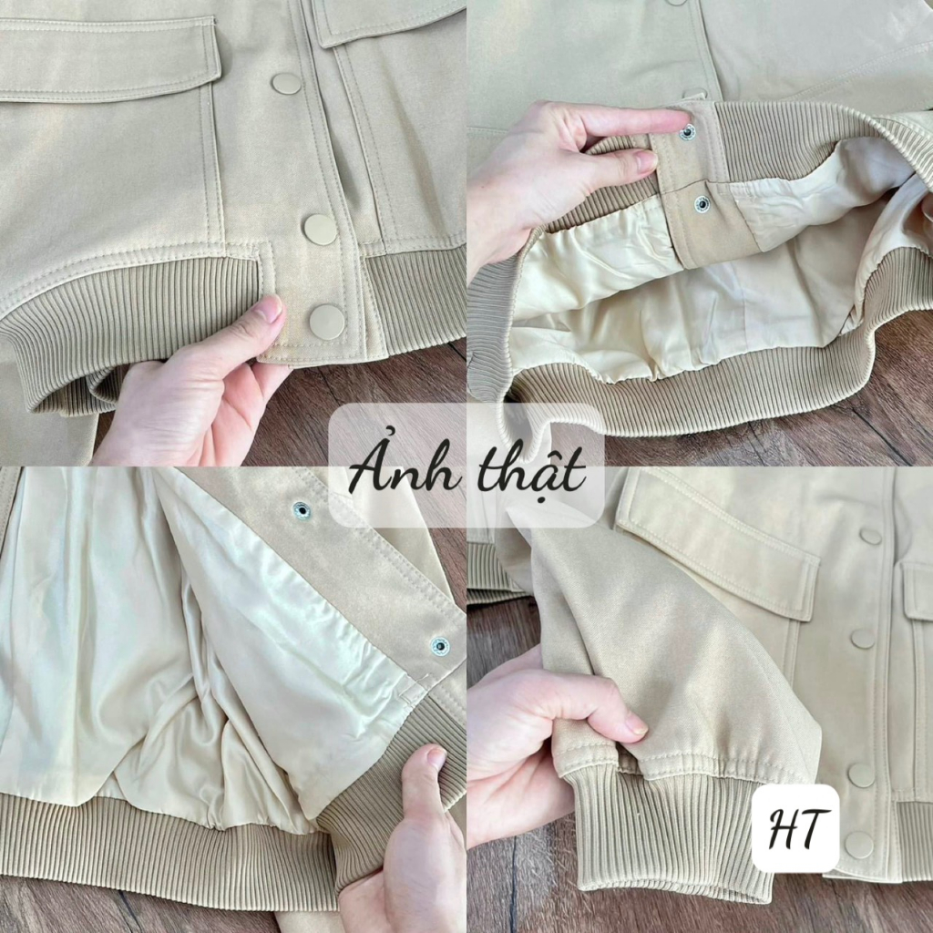 ÁO KHOÁC BOMBER CÚC BẤM 4 MÀU