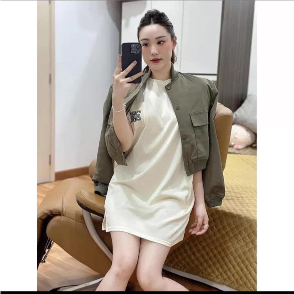 ÁO KHOÁC BOMBER CÚC BẤM 4 MÀU