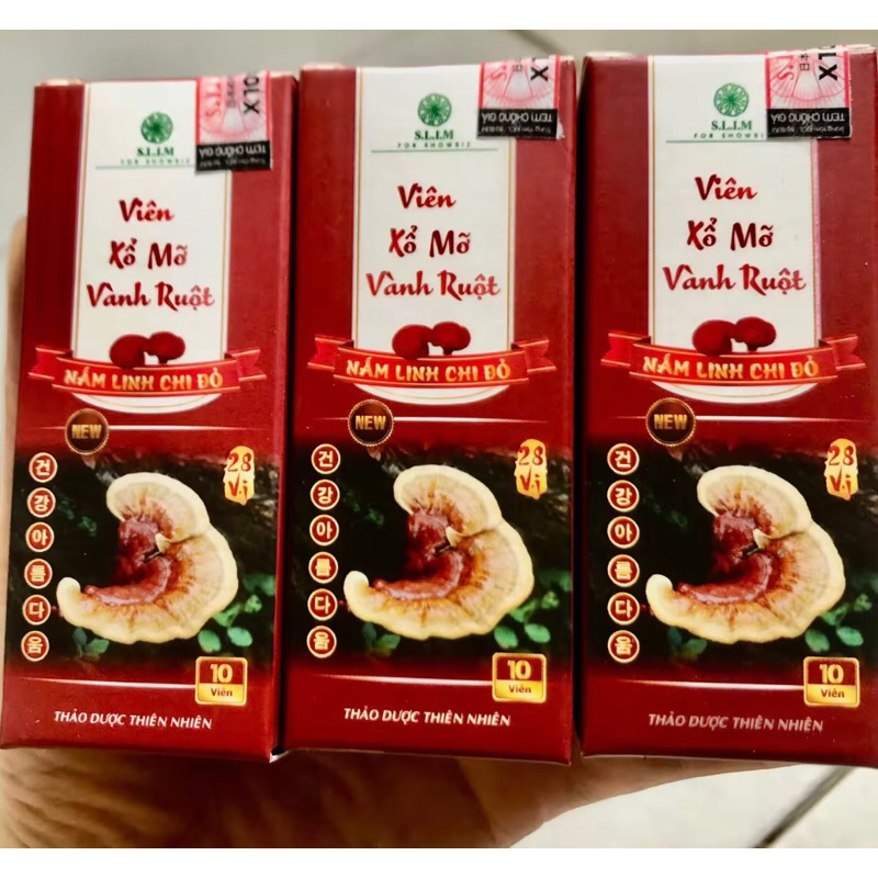 Viên xổ mỡ vành ruột, xổ mỡ linh chi đỏ, có tem chống hàng giả zá lồ 0927.502.179