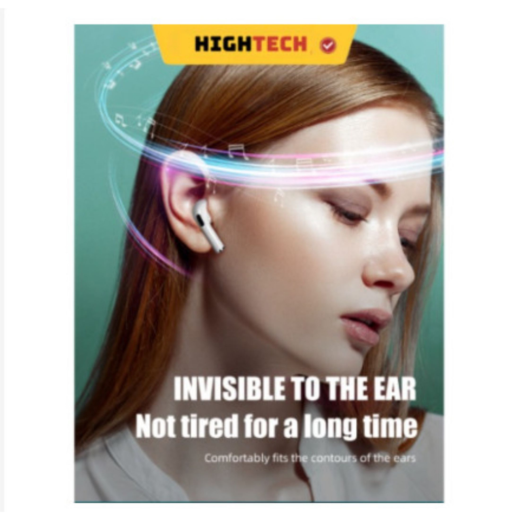 Tai nghe bluetooth Pro4 chính hãng âm thanh Superbass cảm biến vân tay 1 chạm- HIGHTECH