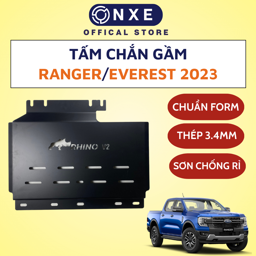 Tấm chắn gầm Ford everest ốp gầm FORD RANGER onxe đủ các đời xe bảo vệ động cơ khoang máy ốp gầm sơn chống rỉ chuẩn zin
