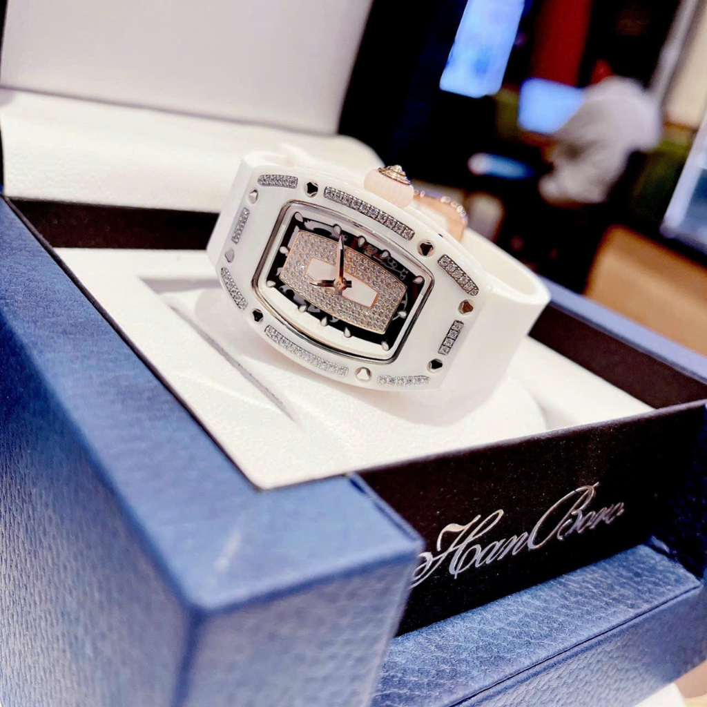 Đồng Hồ Nữ Hanboro Quartz HBR 978 Limited Edition, Dây Cao Su, Size 36mm