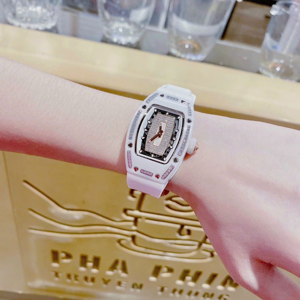 Đồng Hồ Nữ Hanboro Quartz HBR 978 Limited Edition, Dây Cao Su, Size 36mm