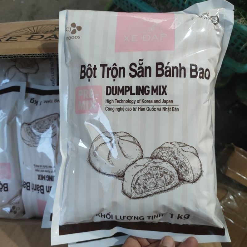 Bột trộn sẵn bánh bao Xe Đạp 1kg +men