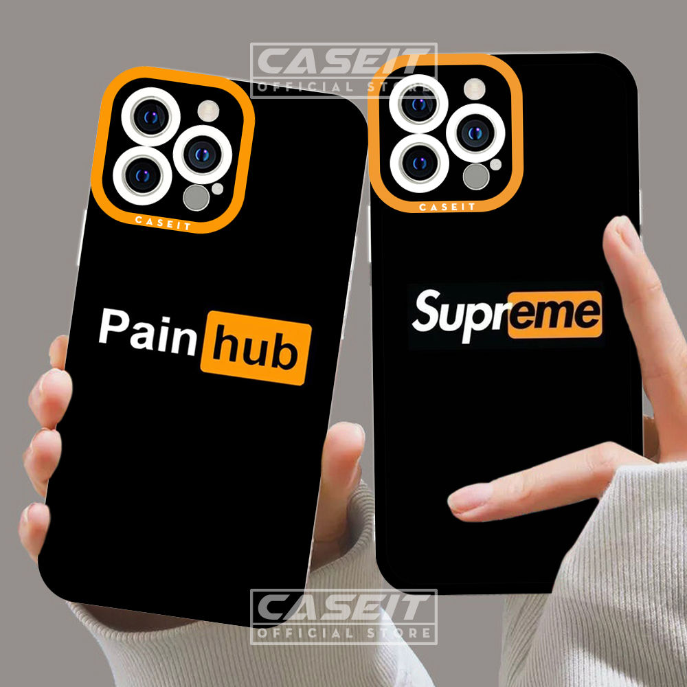Ốp lưng iphone cạnh vuông Caseit pain hub meme hài hước cute ốp iphone 7/8/x/11/12/13/14/pro/max/plu