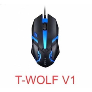 Chuột vi tính mouse có dây V1 T-WOLF có led chuyên game bảo hành 3 tháng