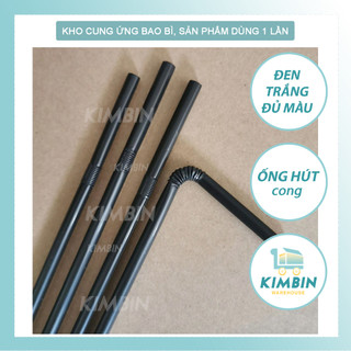 Ống hút cong trắng, đen, đủ màu, đủ loại phi 6, phi 8, ống hút co, ống hút bẻ - kimbin